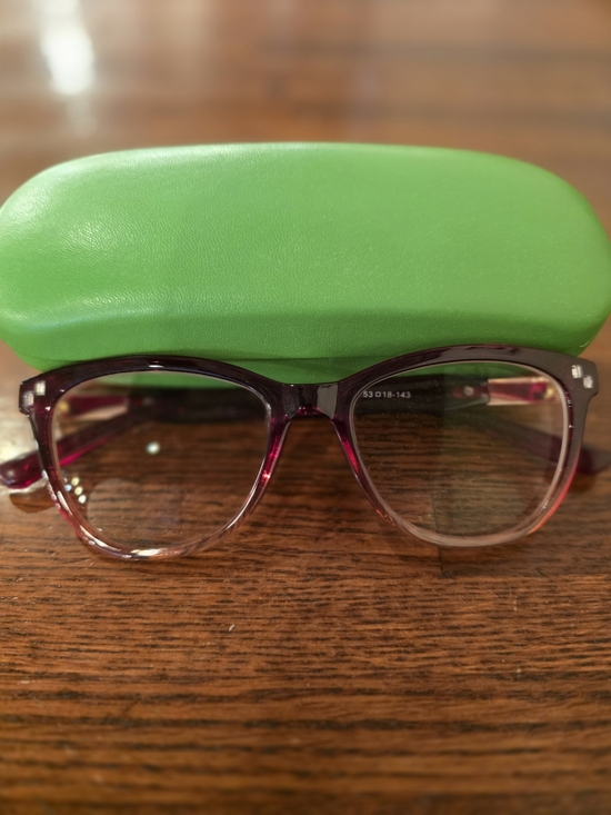 Dream Fever Accessories - Dream Himax Red Ombre Eyeglass Frames C2013 53-18-143 Womens Optical + Case